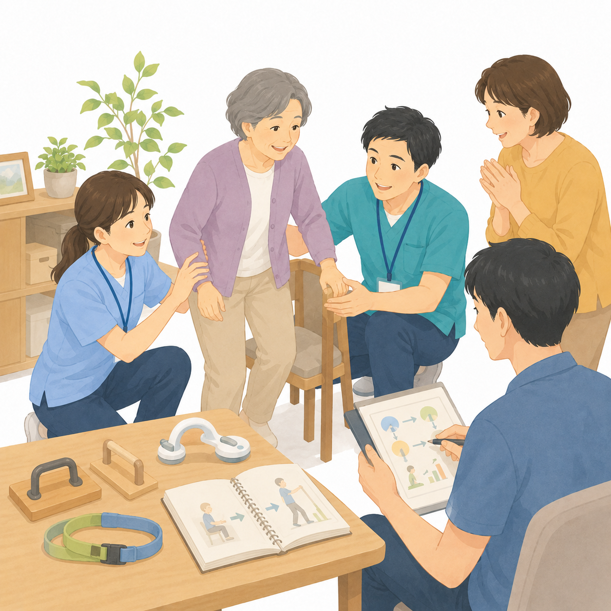 利用者宅を訪問するスタッフ