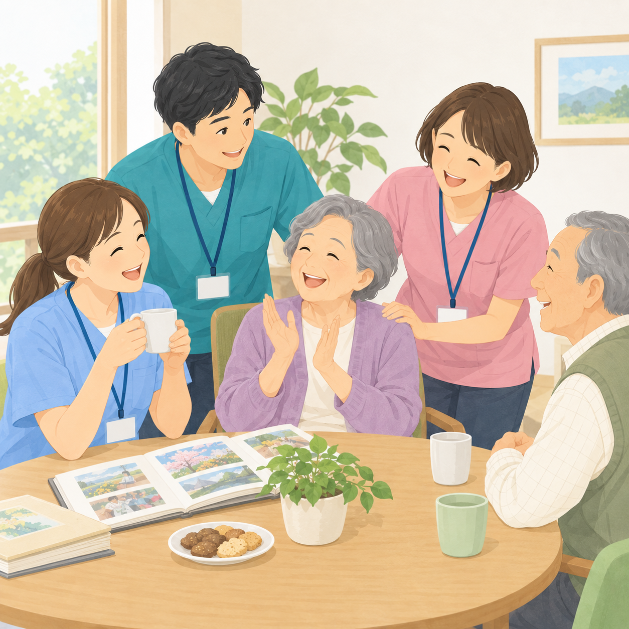 笑顔で働くのびしろのスタッフ